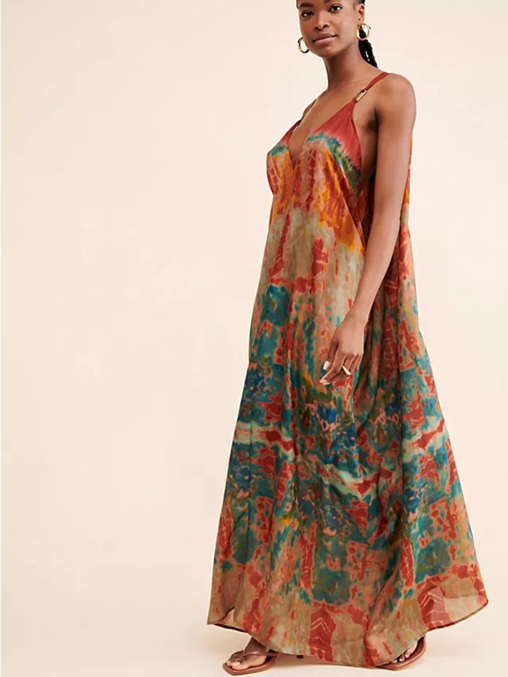 Mes Demoiselles Multicolor Tie-Dye Maxi Dress